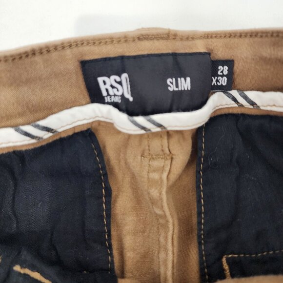 RSQ Jeans Slim Fit 28x30 Brown Stretch Cotton Spandex Pants - Picture 8 of 16